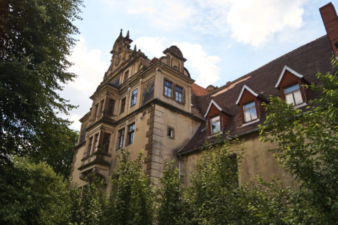 Das Schloss Gauernitz. Im Moment leider sehr baufällig.