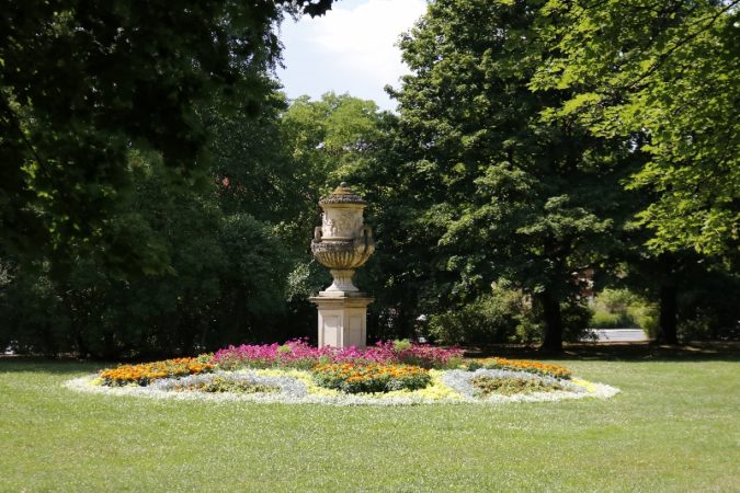 Der Park Bürgerwiese in Dresden eignet sich perfekt für gemütliche Spaziergänge im Grünen.