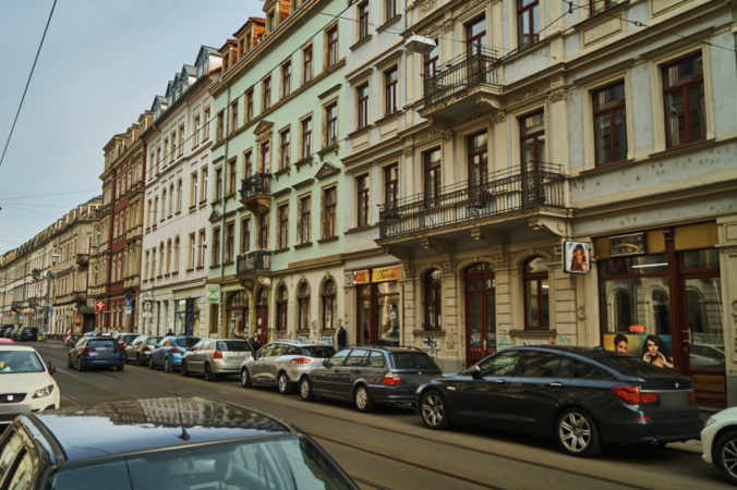 Mehrere Wohnhäuser aus der Gründerzeit in der Äußeren Neustadt