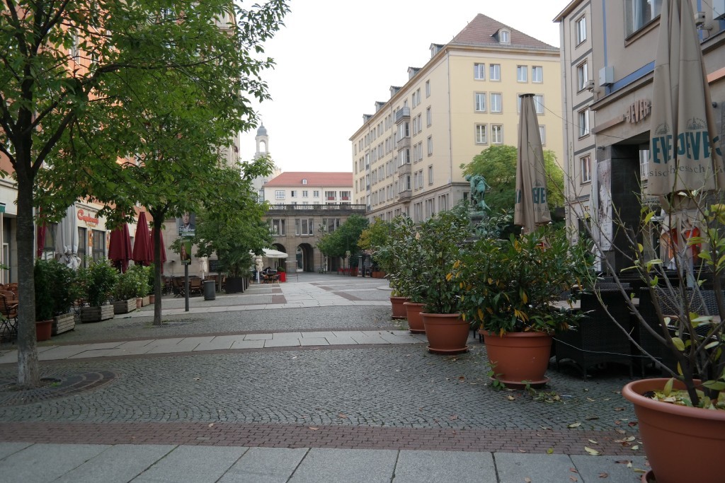 Kneipenviertel Weiße Gasse am Morgen