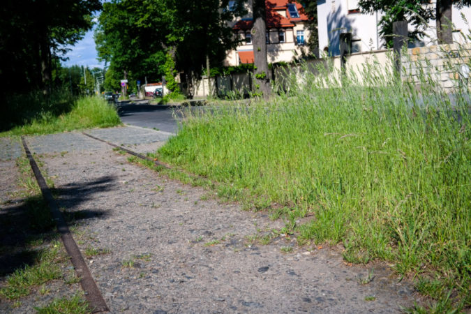 Schienenstrang der Lockwitztalbahn