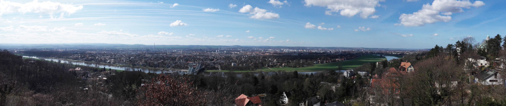 Die Panoramaaussicht über Dresden