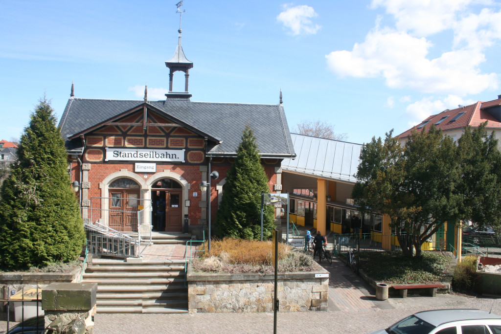 Die Bergstation der Standseilbahn