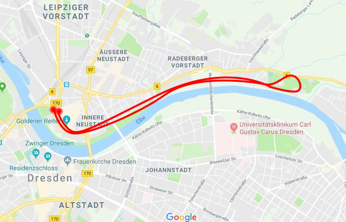Elbschlösserrunde Ein einfach zu merkender Weg.